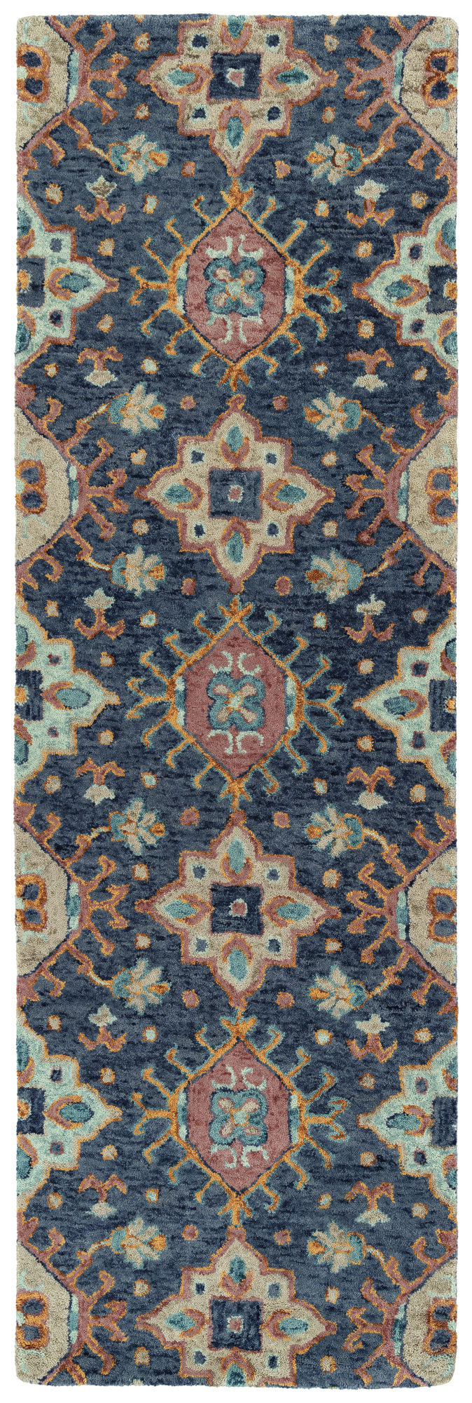 Kaleen Chancellor Collection Dark Navy Runner 2'6" x 8'