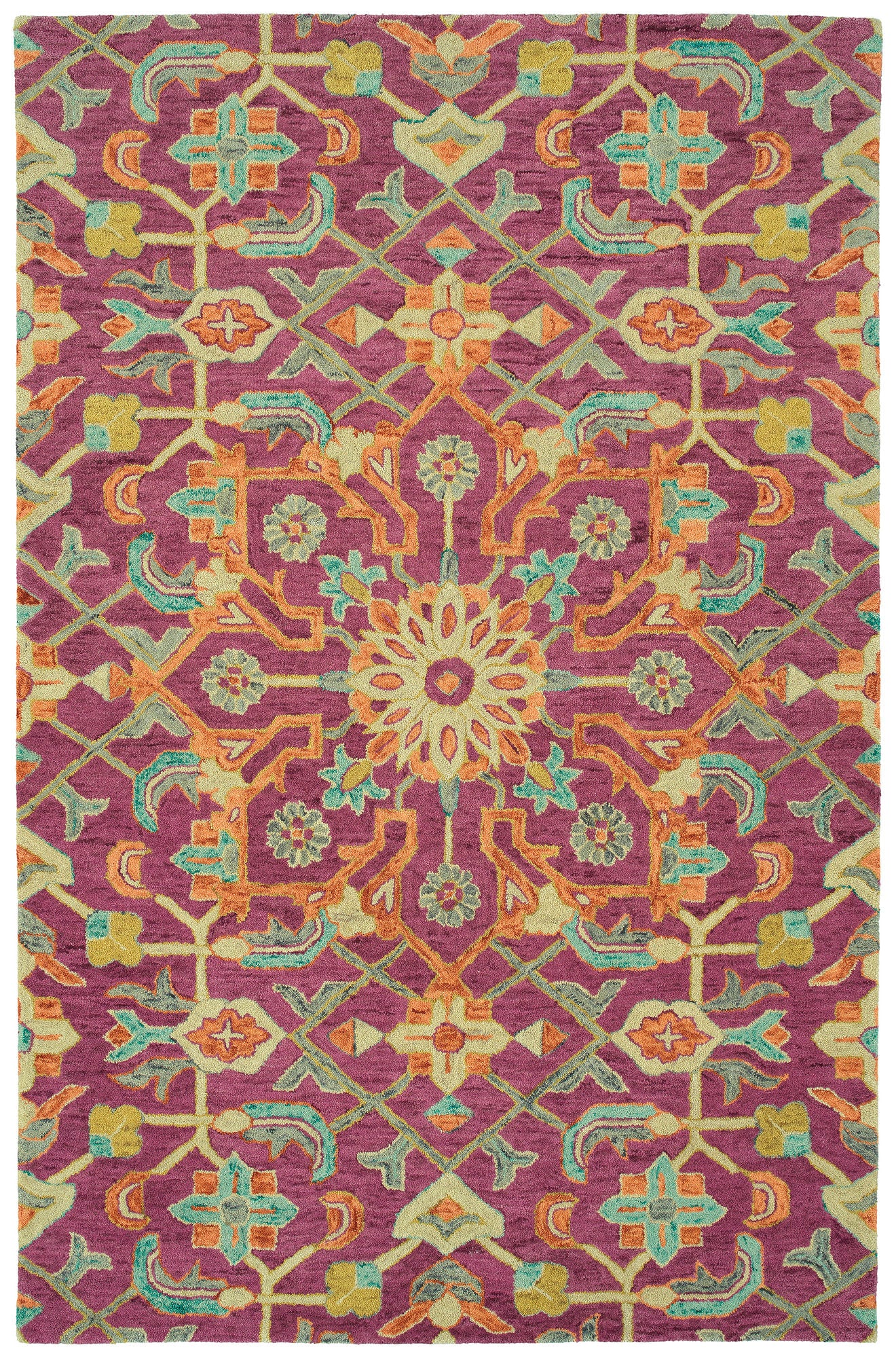 Kaleen Chancellor Collection Dark Plum Throw Rug 2' x 3'