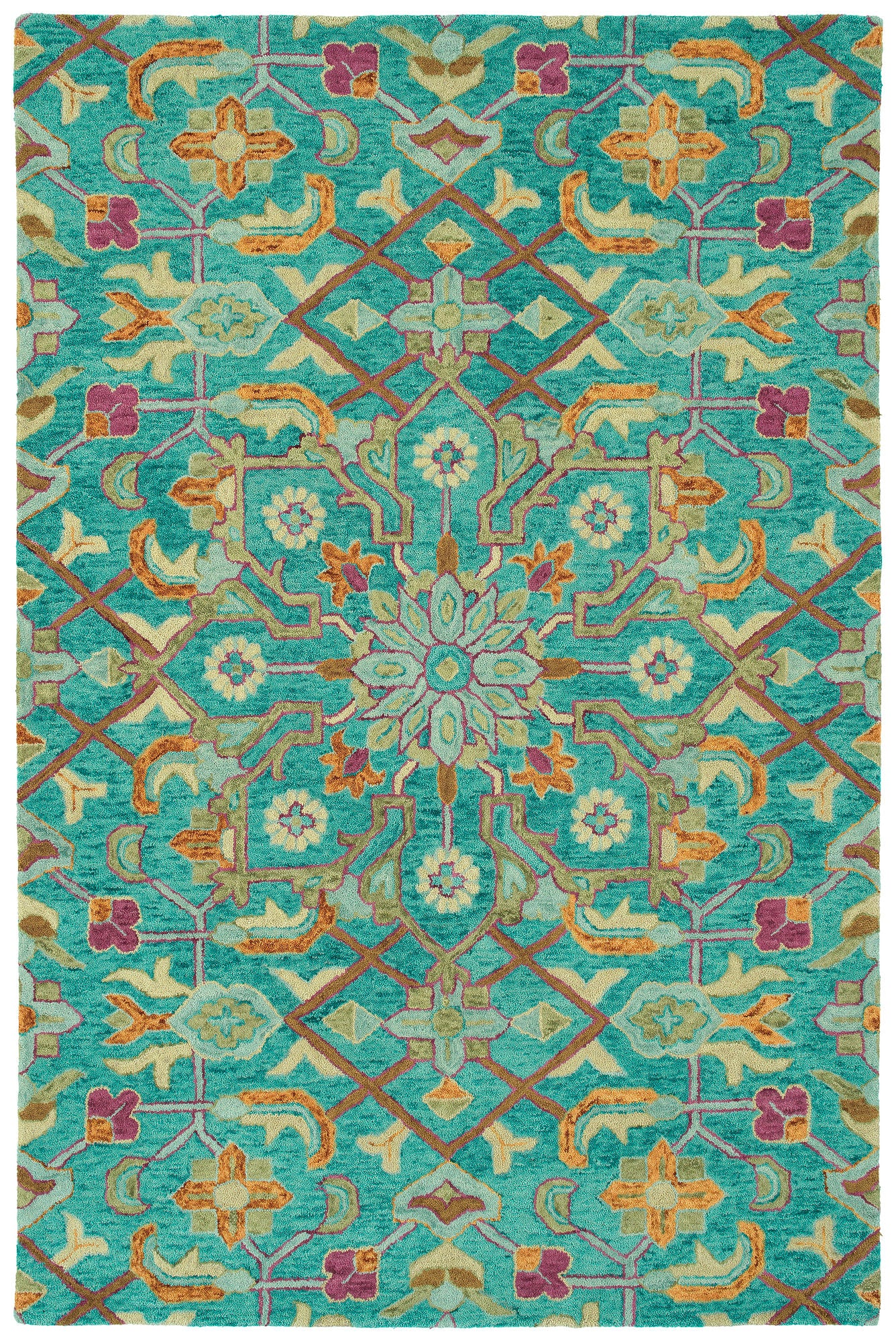 Kaleen Chancellor Collection Dark Teal Throw Rug 2' x 3'