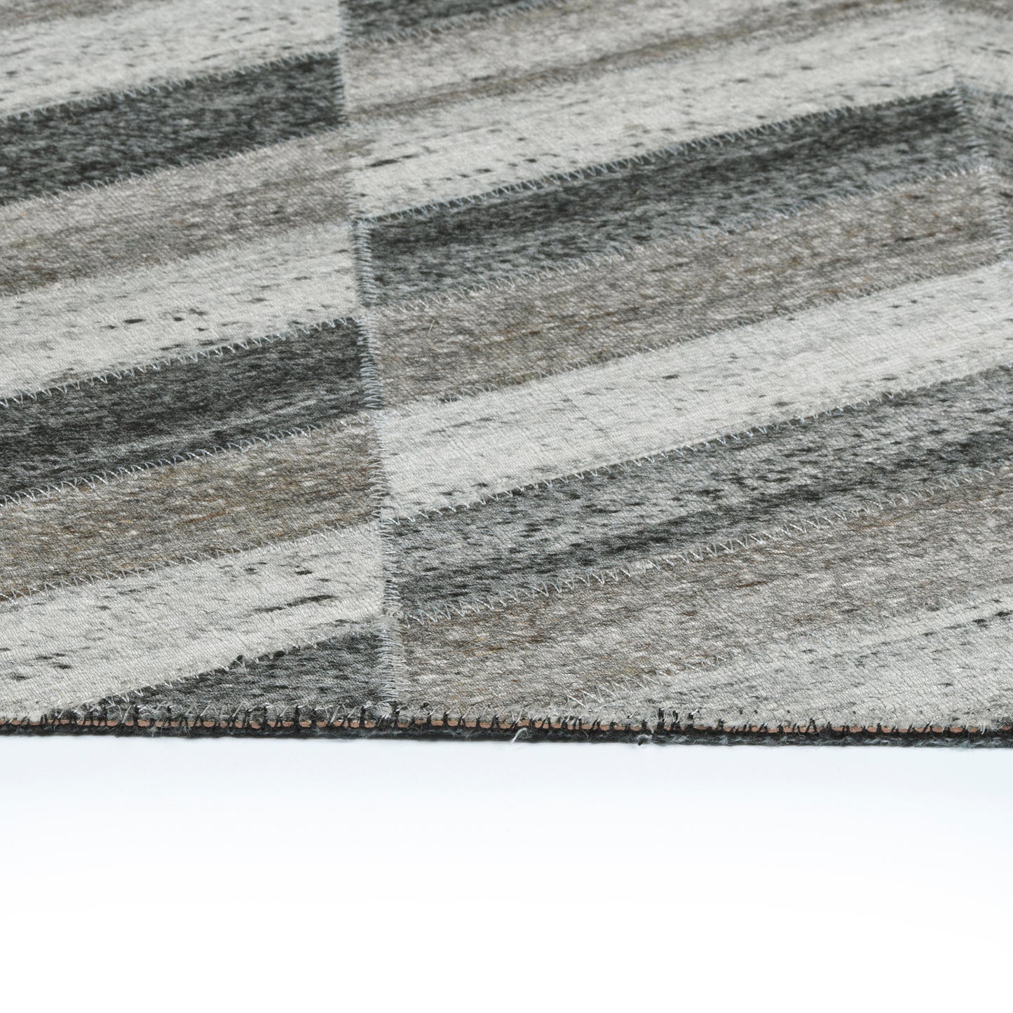 Kaleen Chaps Collection CHP01-38 Charcoal Throw Rug 2' x 3'