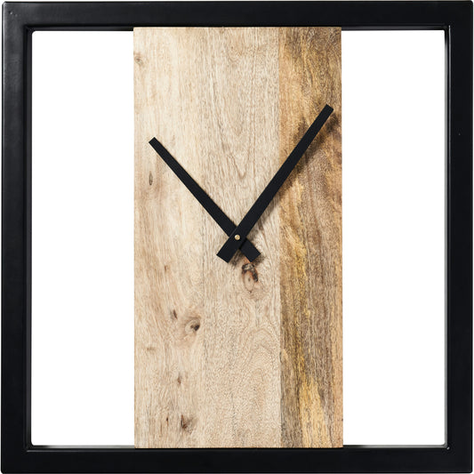 Sanna Matte Black Iron Wall Clock