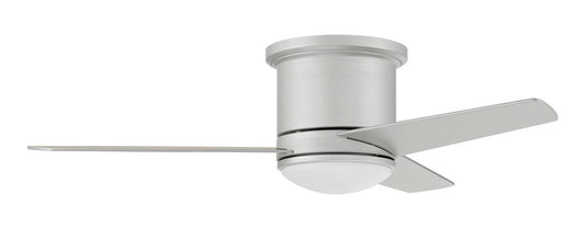 44" Cole II, Painted Nickel Finish, Nickel/Driftwood Blades, Light kit Included