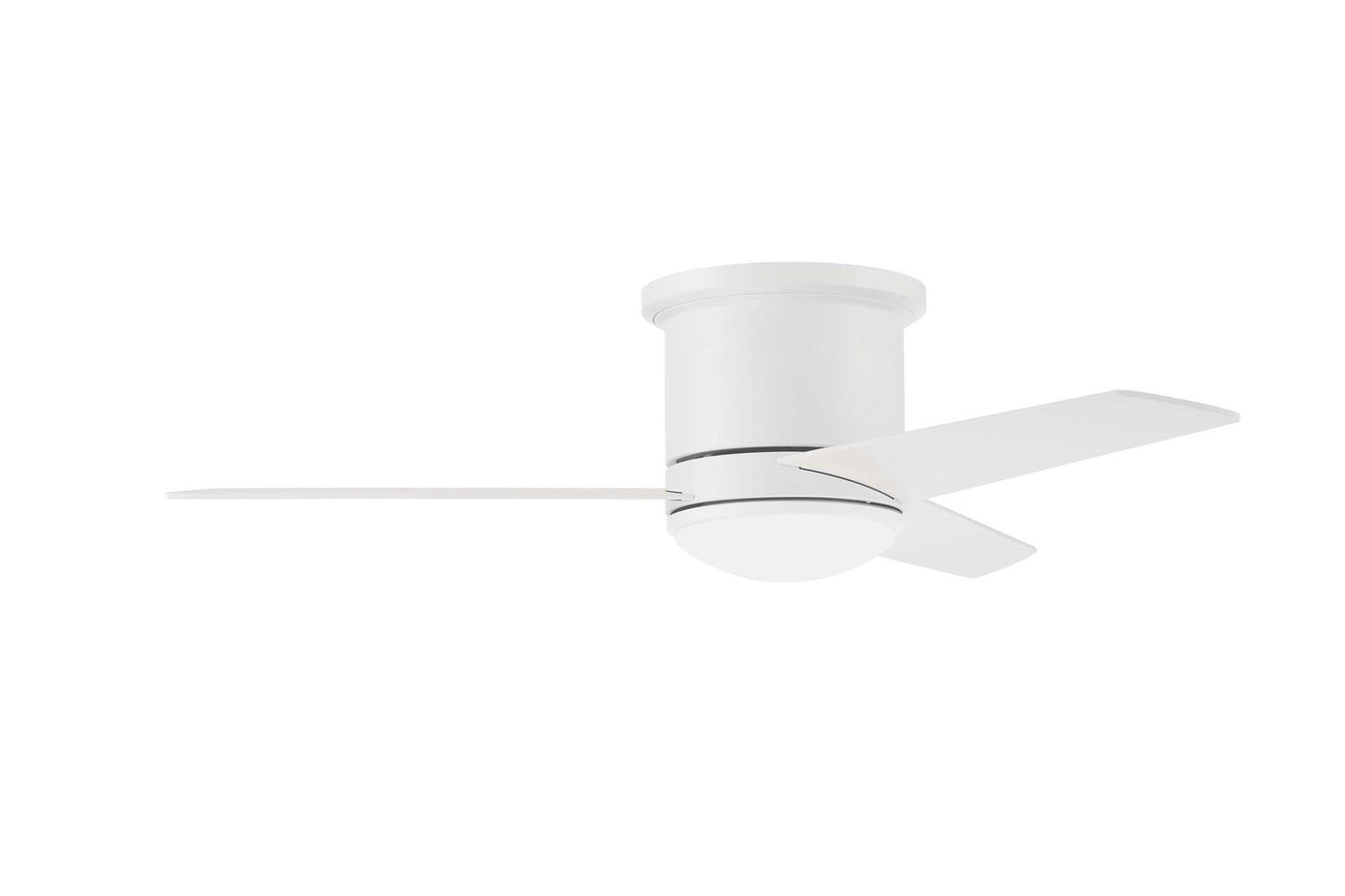 44" Cole II, White Finish, Flat White/Washed Oak Blades, Light kit Included