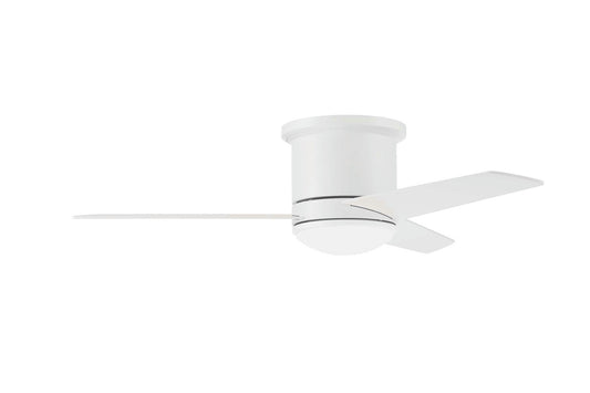 44" Cole II, White Finish, Flat White/Washed Oak Blades, Light kit Included