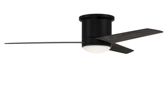 52" Cole, Flat Black Finish, Flat Black/Greywood Blades, Light kit Included