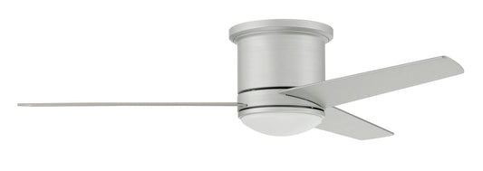 52" Cole, Painted Nickel Finish, Nickel/Driftwood Blades, Light kit Included
