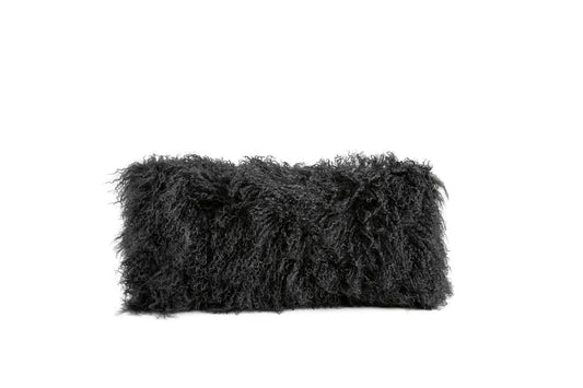 Cushion Longwool Tibetan 11x22" CHARCOAL