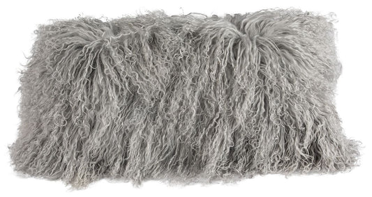 Cushion Longwool Tibetan 11x22" SILVER