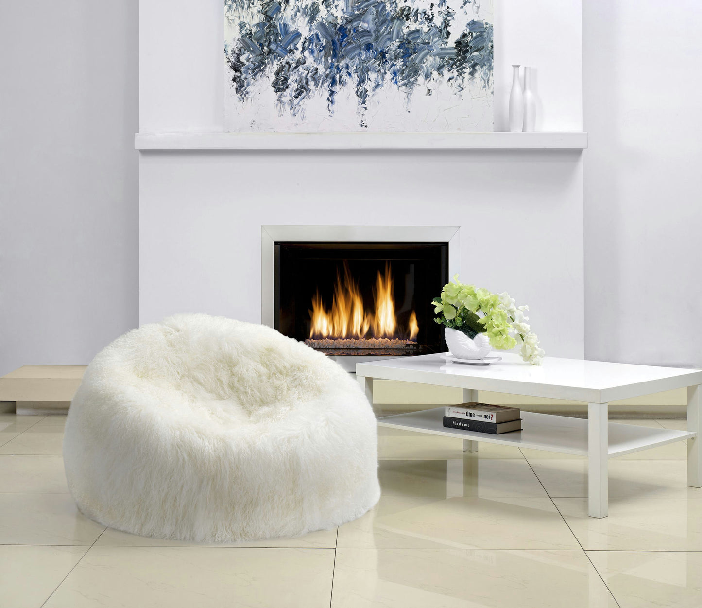 Cushion LW Tibetan Bean Bag Ivory