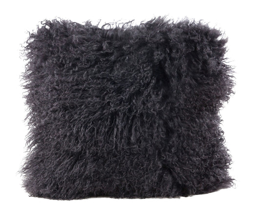 Cushion Longwool Tibetan 20" CHARCOAL