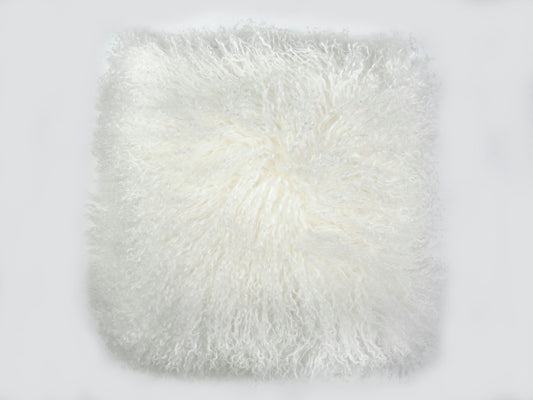 Cushion Longwool Tibetan 20" IVORY