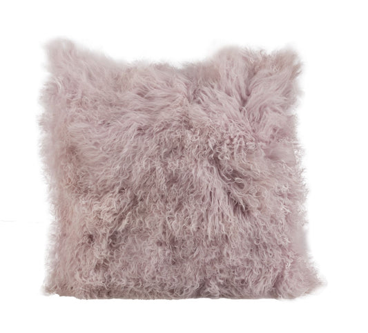 Cushion Longwool Tibetan 20" POWDER PURPLE