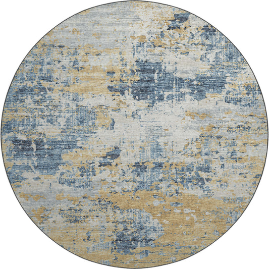 Camberly CM4 Navy 8' x 8' Round Rug