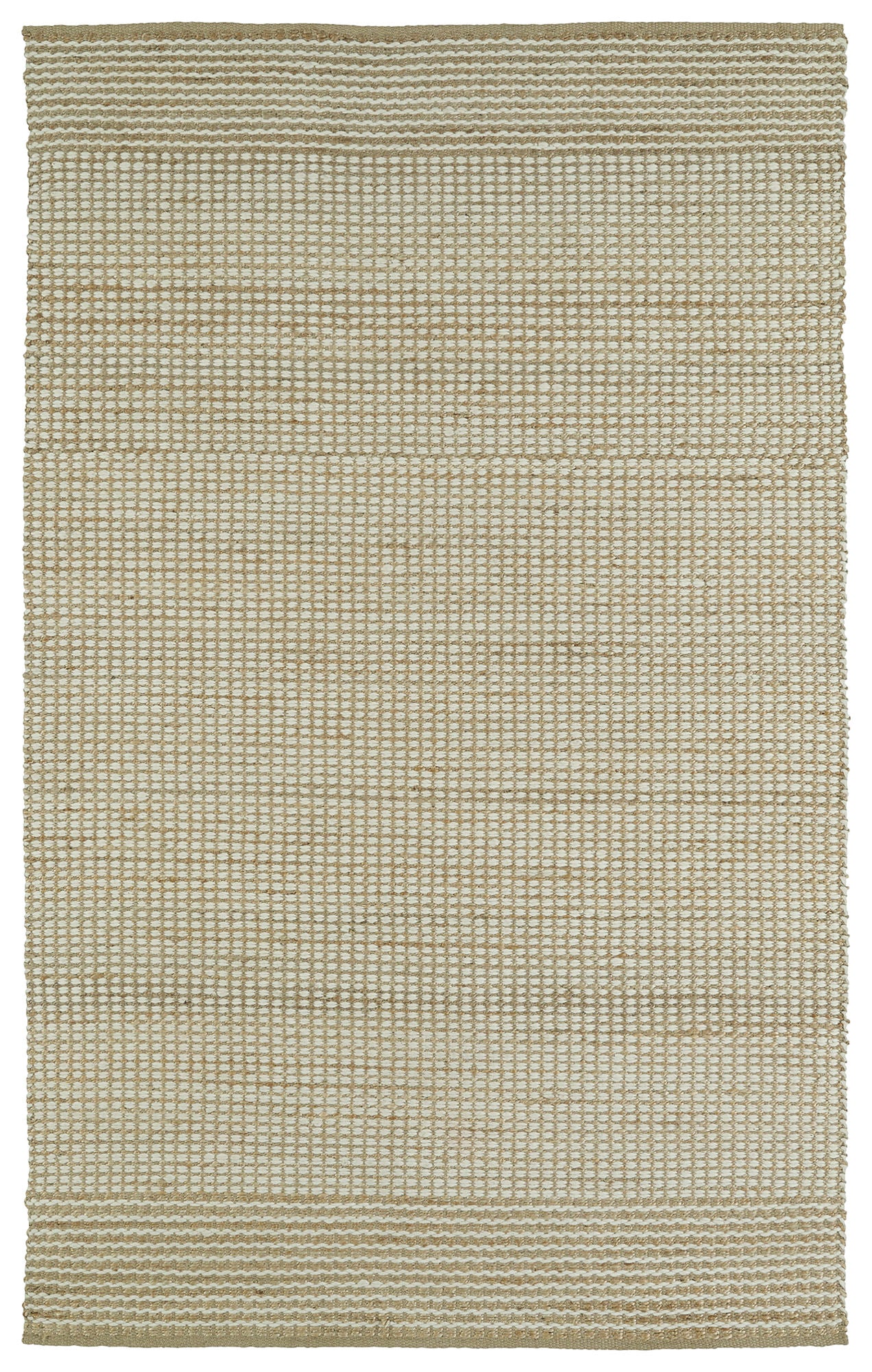 Kaleen Colinas Collection Ivory Khaki Throw Rug 3' x 5'
