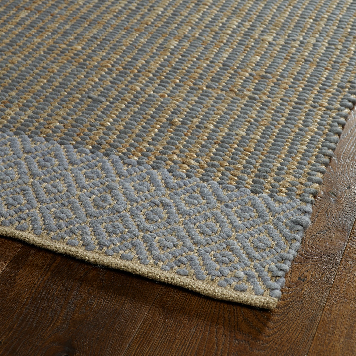 Kaleen Colinas Collection Slate LtBlue Throw Rug 21" x 34"