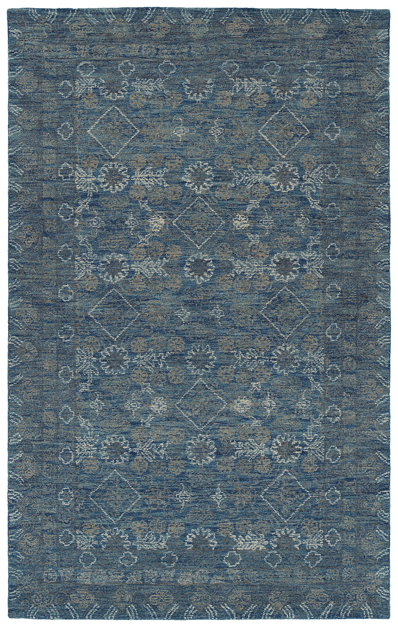 Kaleen Courvert Collection Dark Blue Throw Rug 3' x 5'