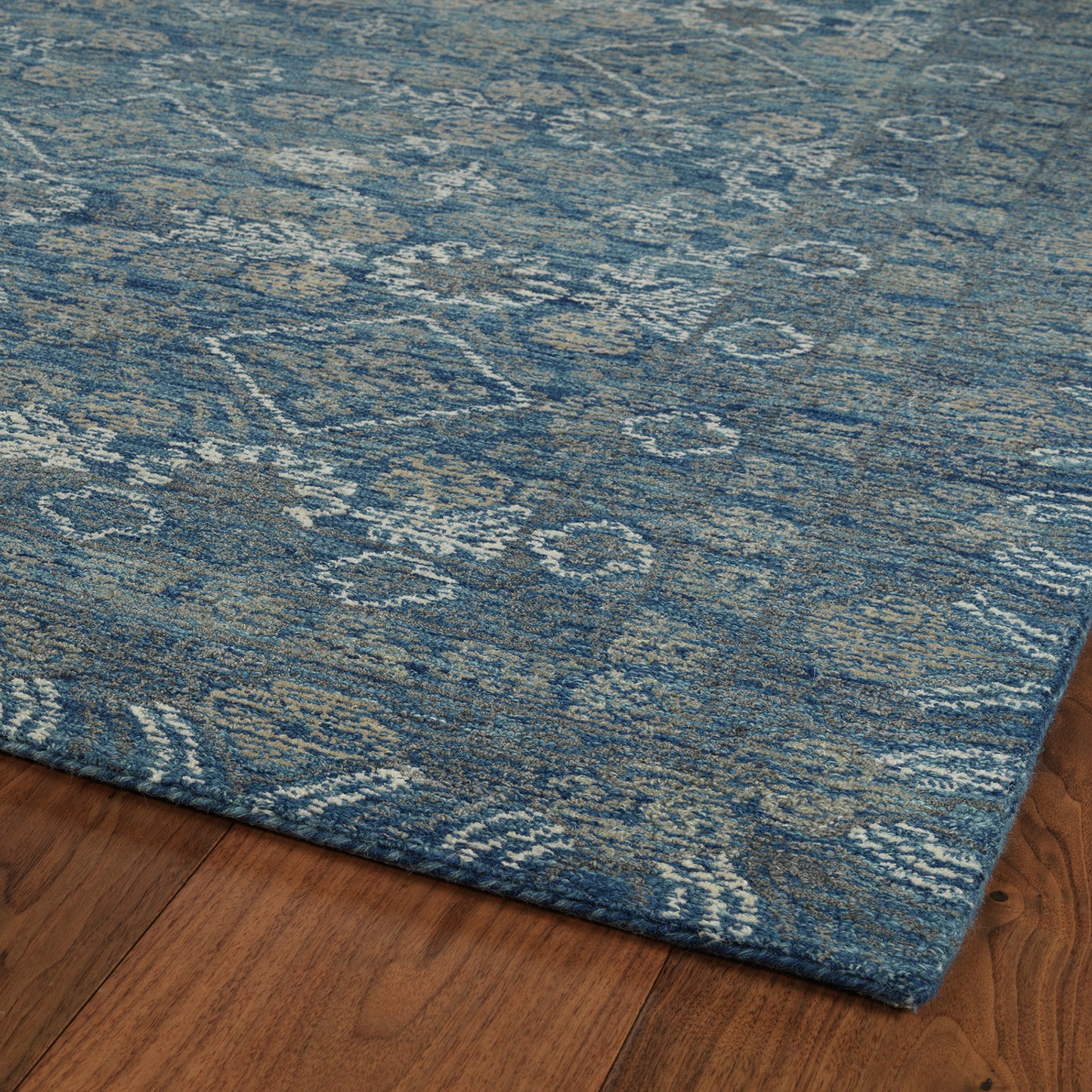 Kaleen Courvert Collection Dark Blue Throw Rug 3' x 5'