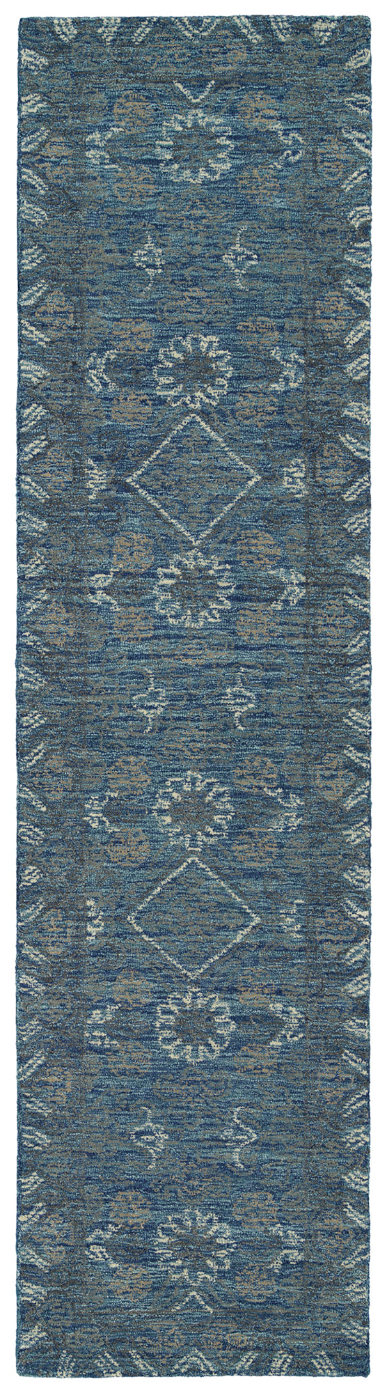 Kaleen Courvert Collection Dark Blue Throw Rug 3' x 5'