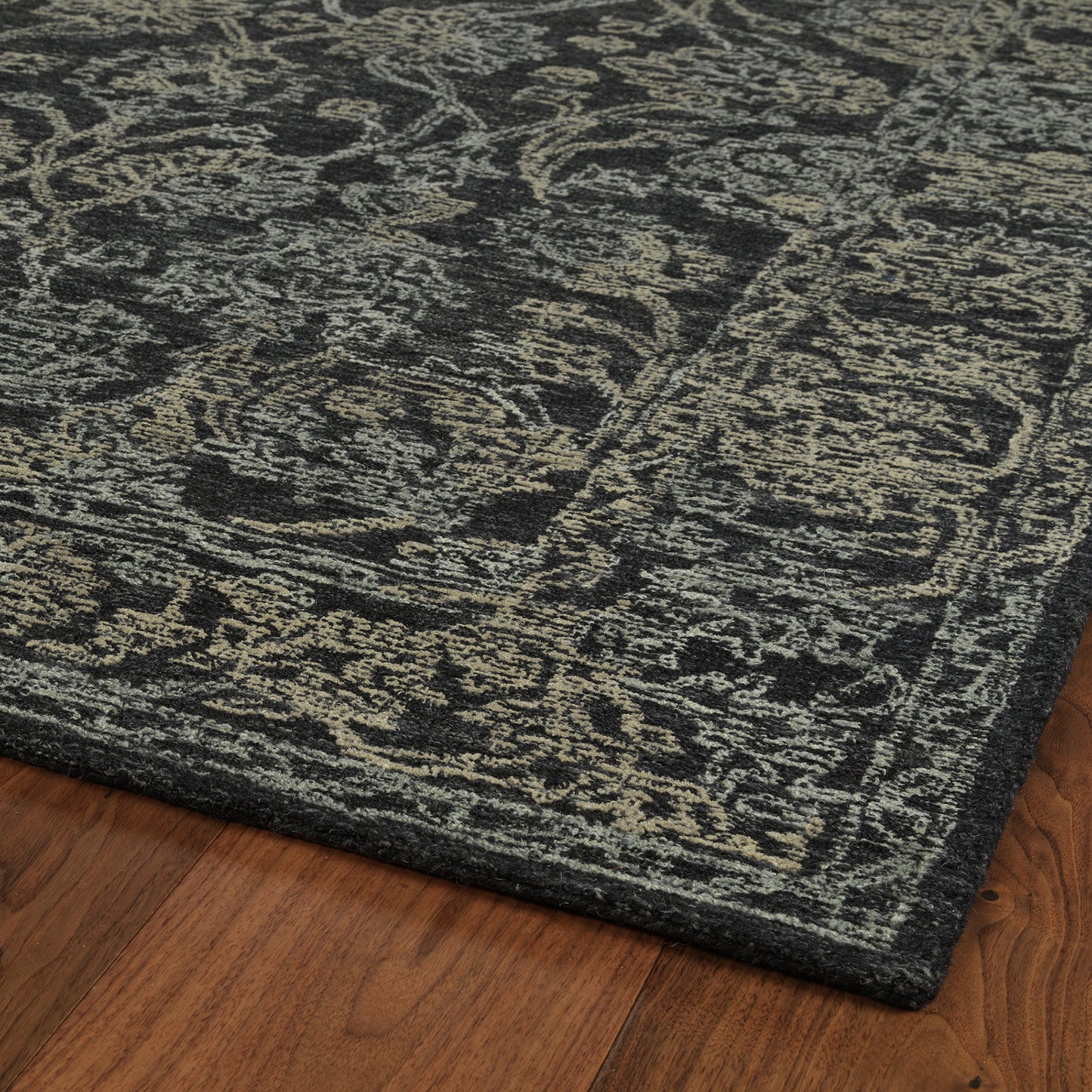 Kaleen Courvert Collection Dark Charcoal Runner 2' x 8'