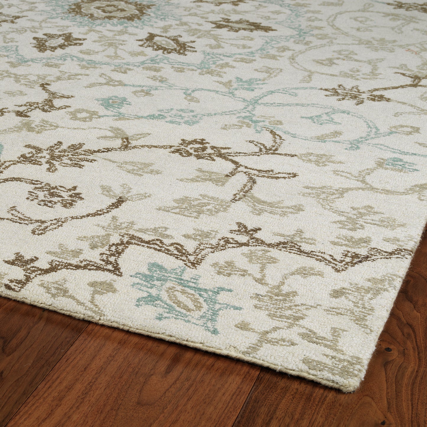 Kaleen Courvert Collection Ivory Brown Runner 2' x 8'