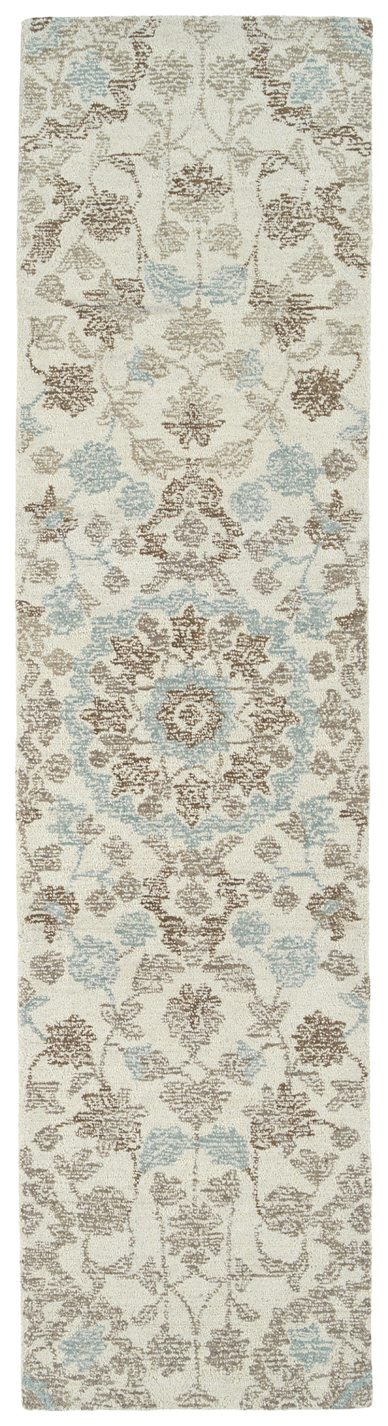 Kaleen Courvert Collection Ivory Brown Runner 2' x 8'
