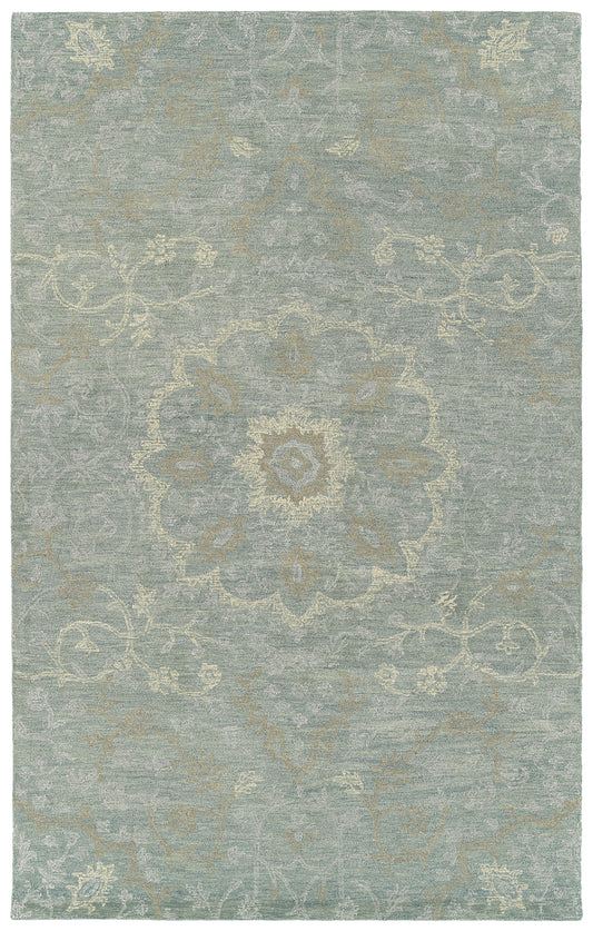Kaleen Courvert Collection Light Sage  Area Rug 5' x 7'6"