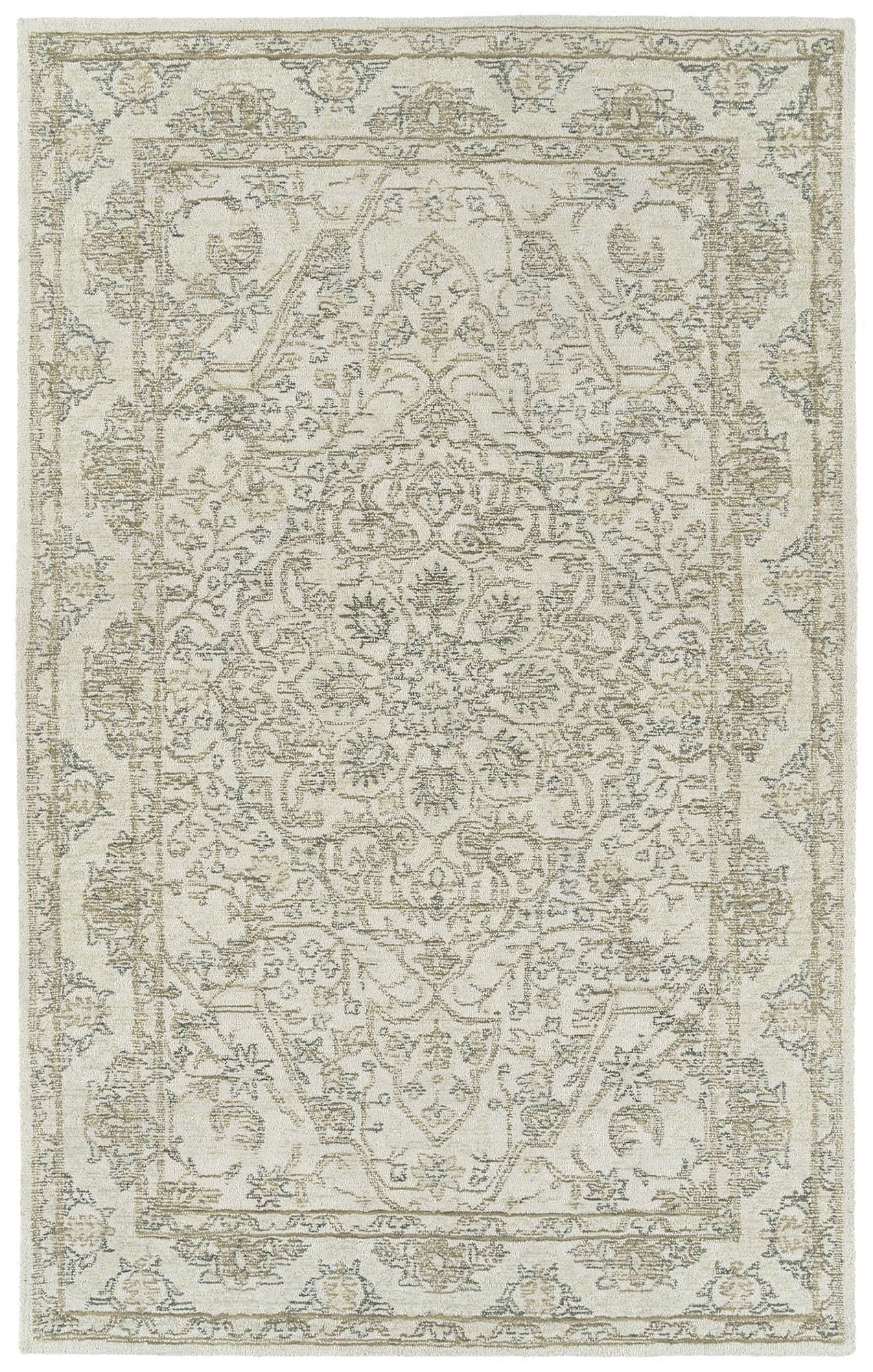 Kaleen Courvert Collection Ivory Sand Area Rug 8' x 10'