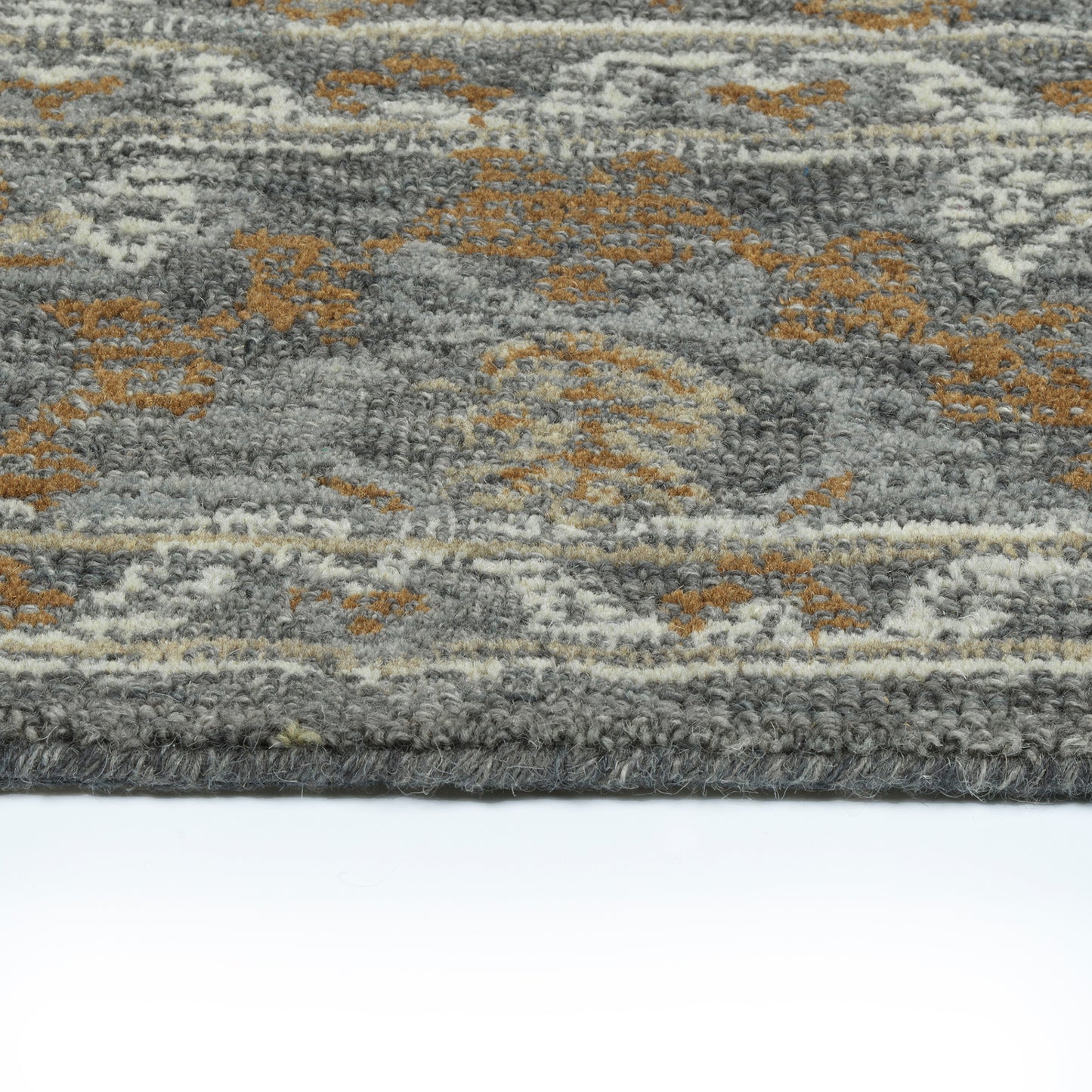 Kaleen Courvert Collection Dark Graphite Throw Rug 3' x 5'