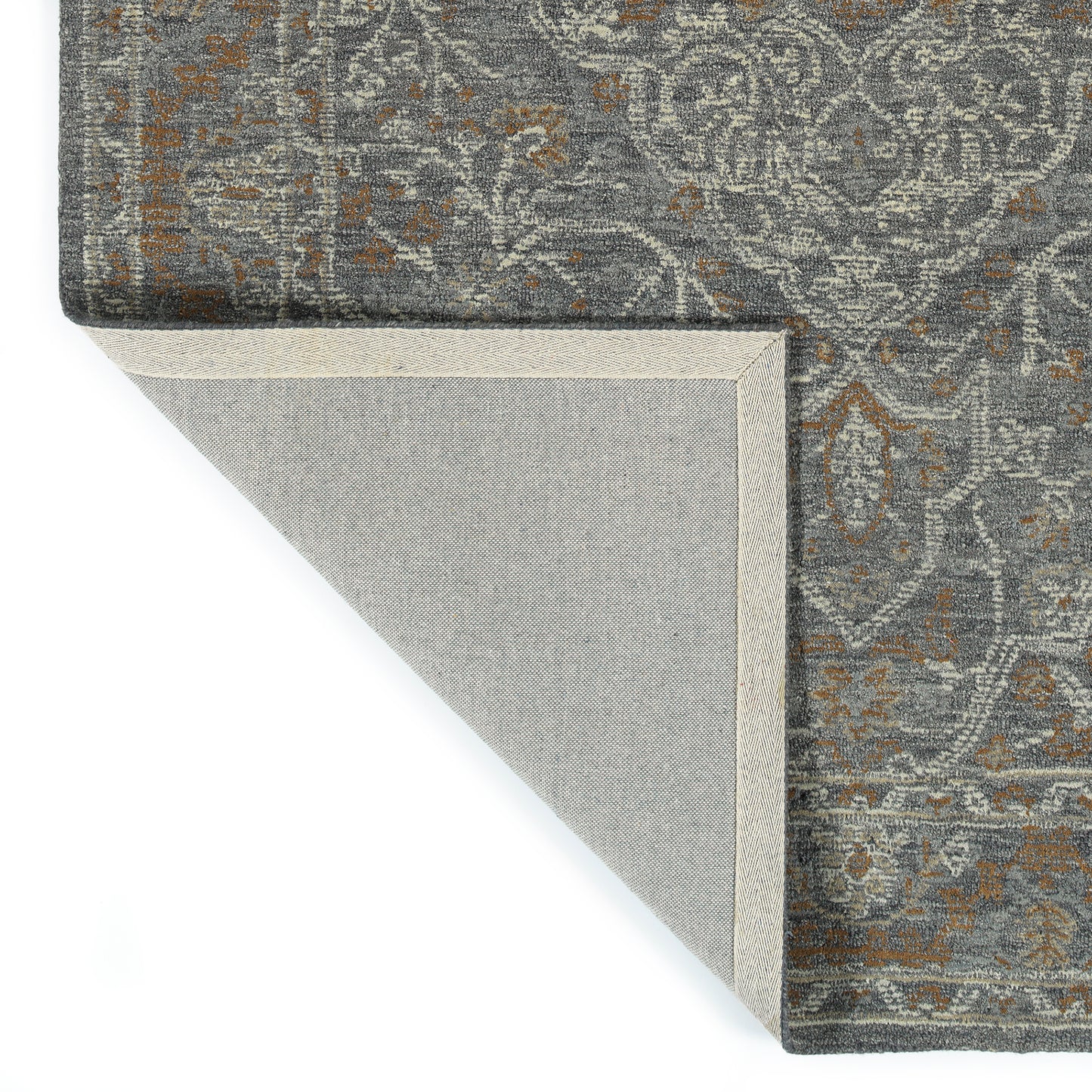 Kaleen Courvert Collection Dark Graphite Throw Rug 3' x 5'