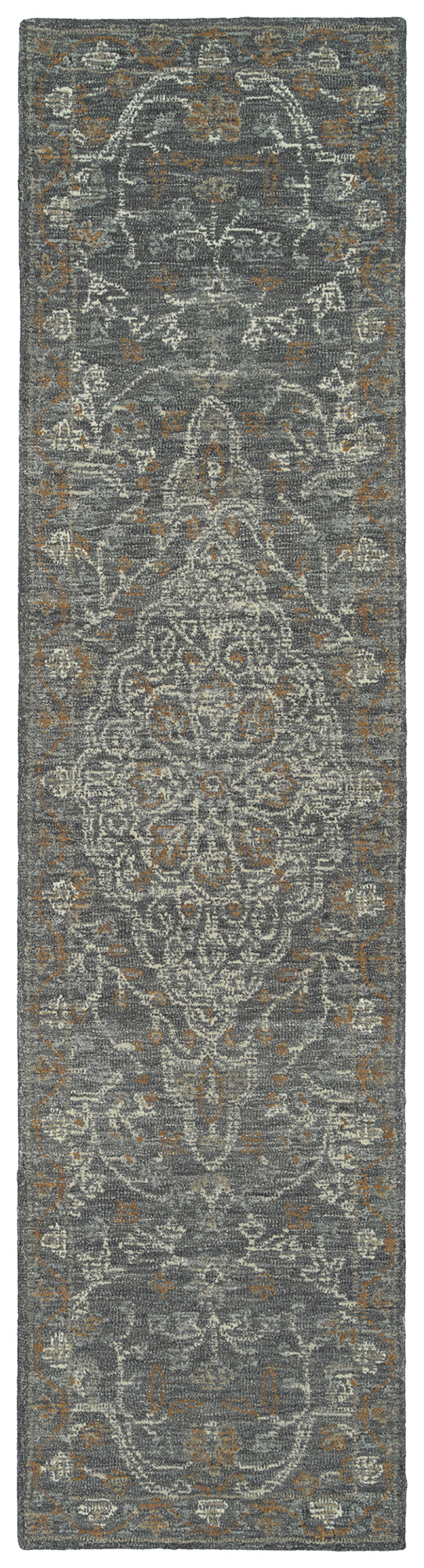 Kaleen Courvert Collection Dark Graphite Throw Rug 3' x 5'