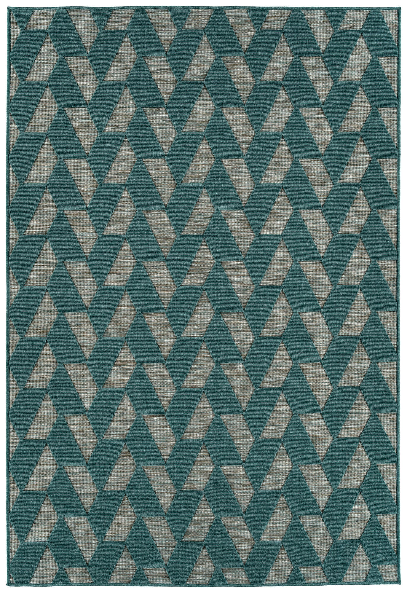Kaleen Cove Collection COV02-91 Teal Throw Rug 2' x 3'