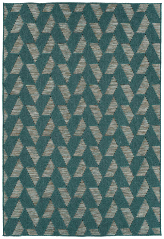 Kaleen Cove Collection COV02-91 Teal Area Rug 7'10" x 10'