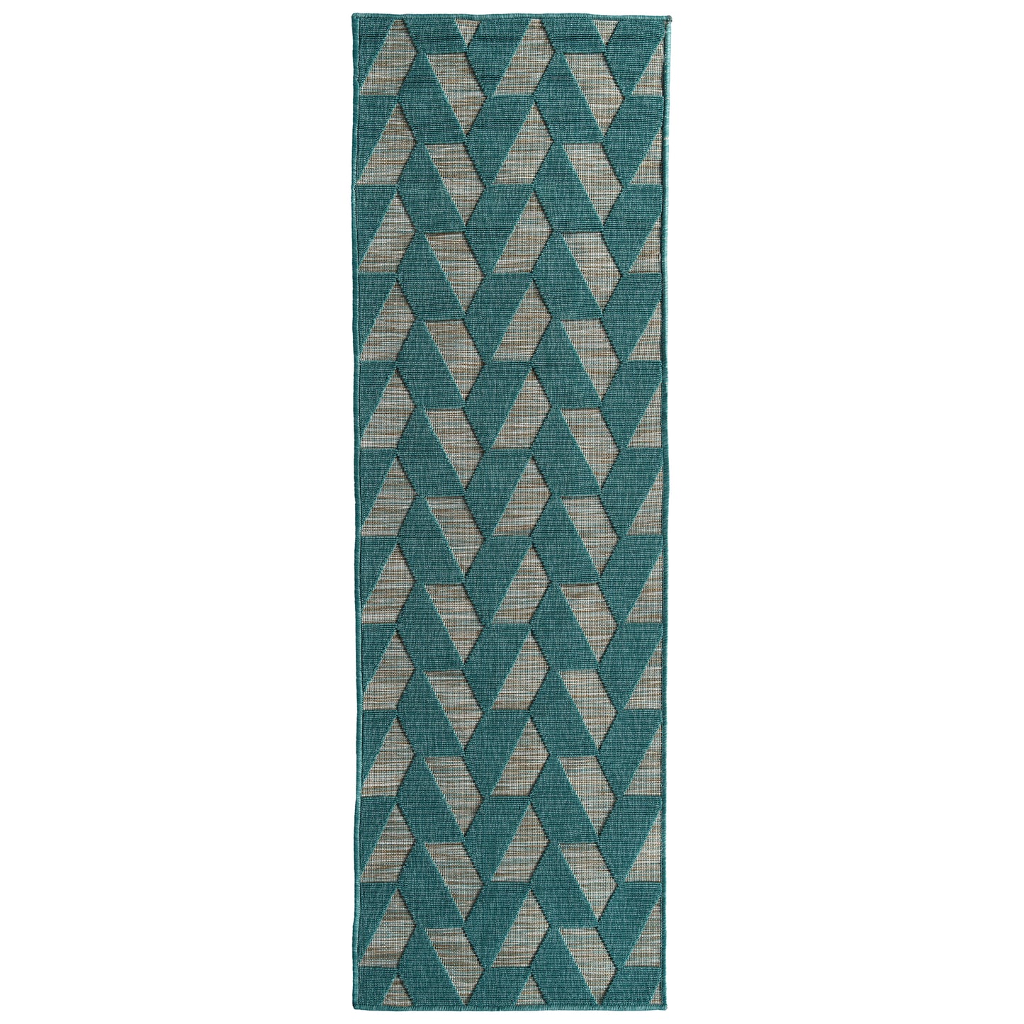 Kaleen Cove Collection COV02-91 Teal Runner 2' x 6'