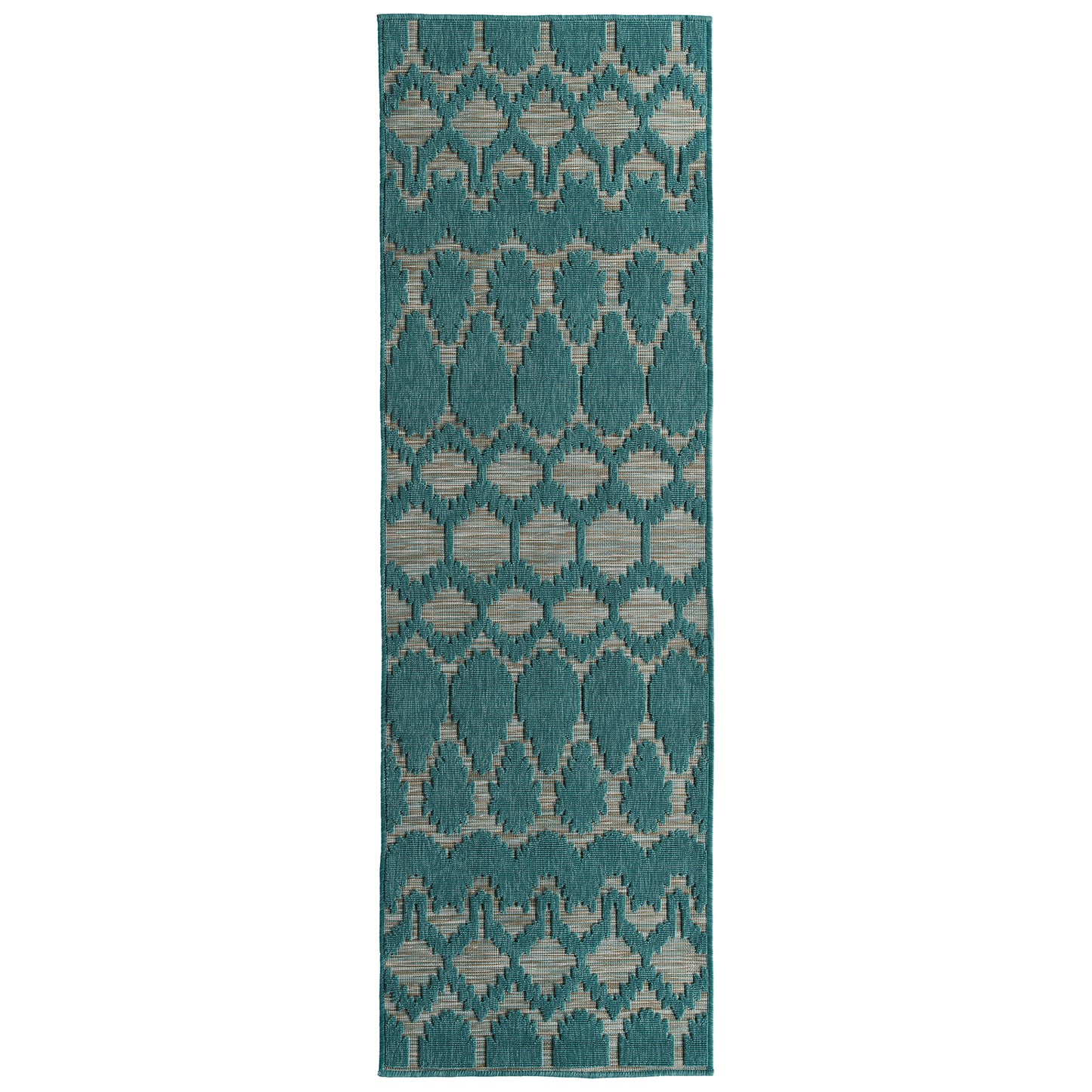 Kaleen Cove Collection COV03-91 Teal Runner 2' x 6'