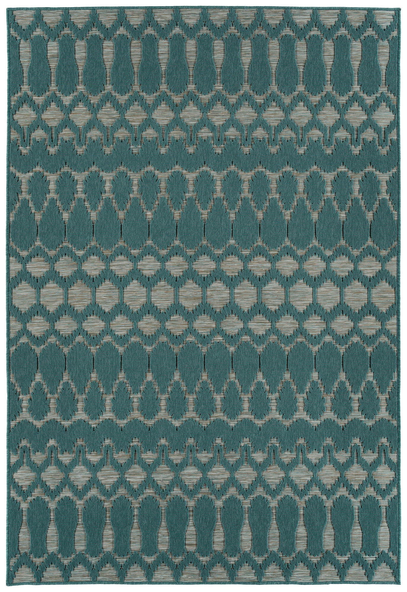 Kaleen Cove Collection COV03-91 Teal Runner 2' x 6'