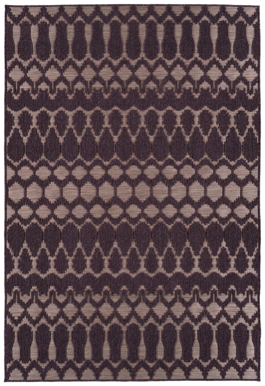 Kaleen Cove Collection Dark Purple Area Rug 7'10" x 10'
