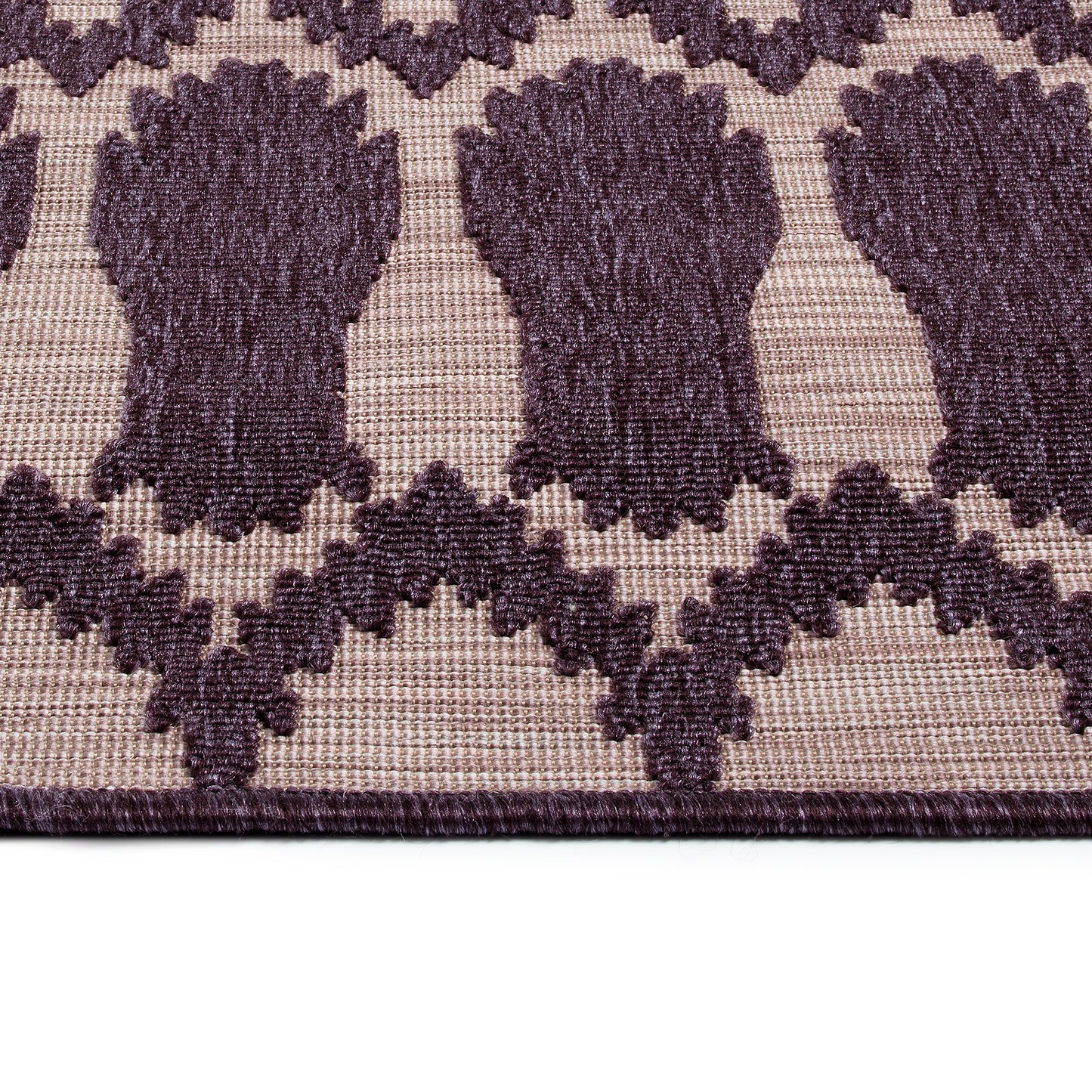 Kaleen Cove Collection Dark Purple Throw Rug 2' x 3'