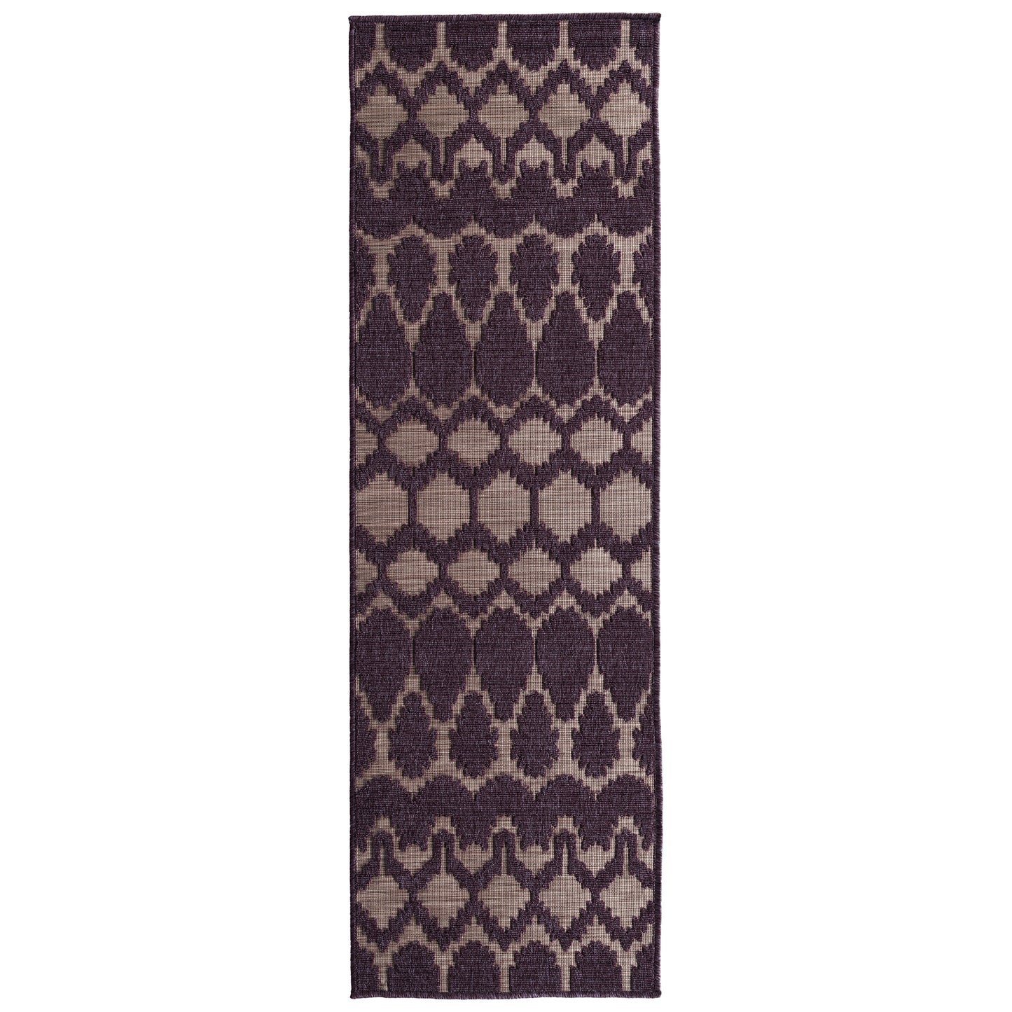Kaleen Cove Collection Dark Purple Throw Rug 2' x 3'