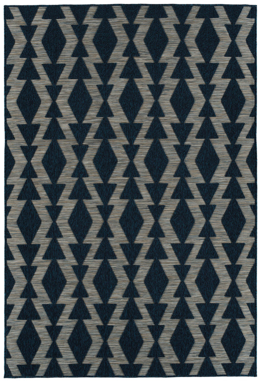 Kaleen Cove Collection Dark Navy Area Rug 7'10" x 10'