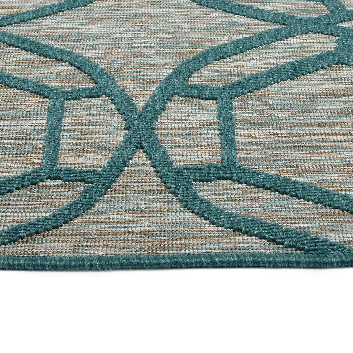 Kaleen Cove Collection COV05-91 Teal Throw Rug 2' x 3'