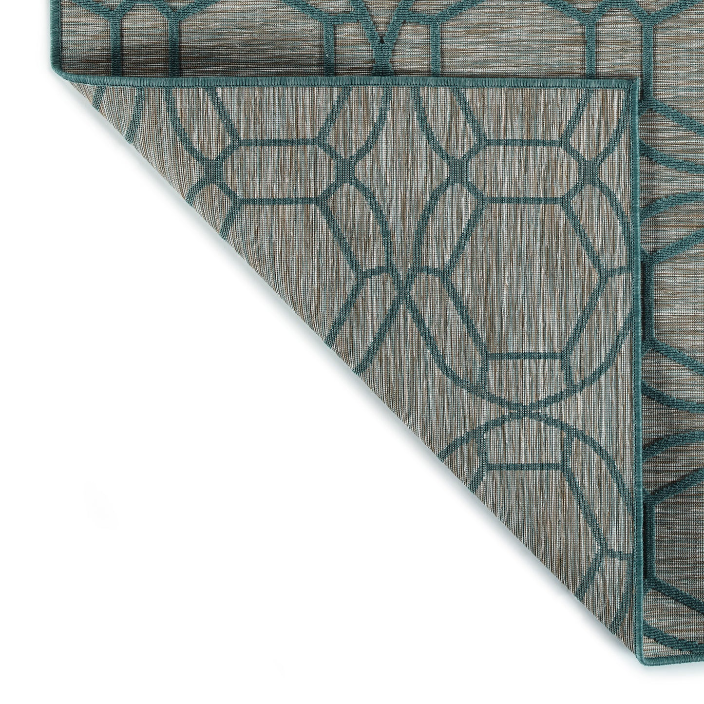 Kaleen Cove Collection COV05-91 Teal Throw Rug 2' x 3'