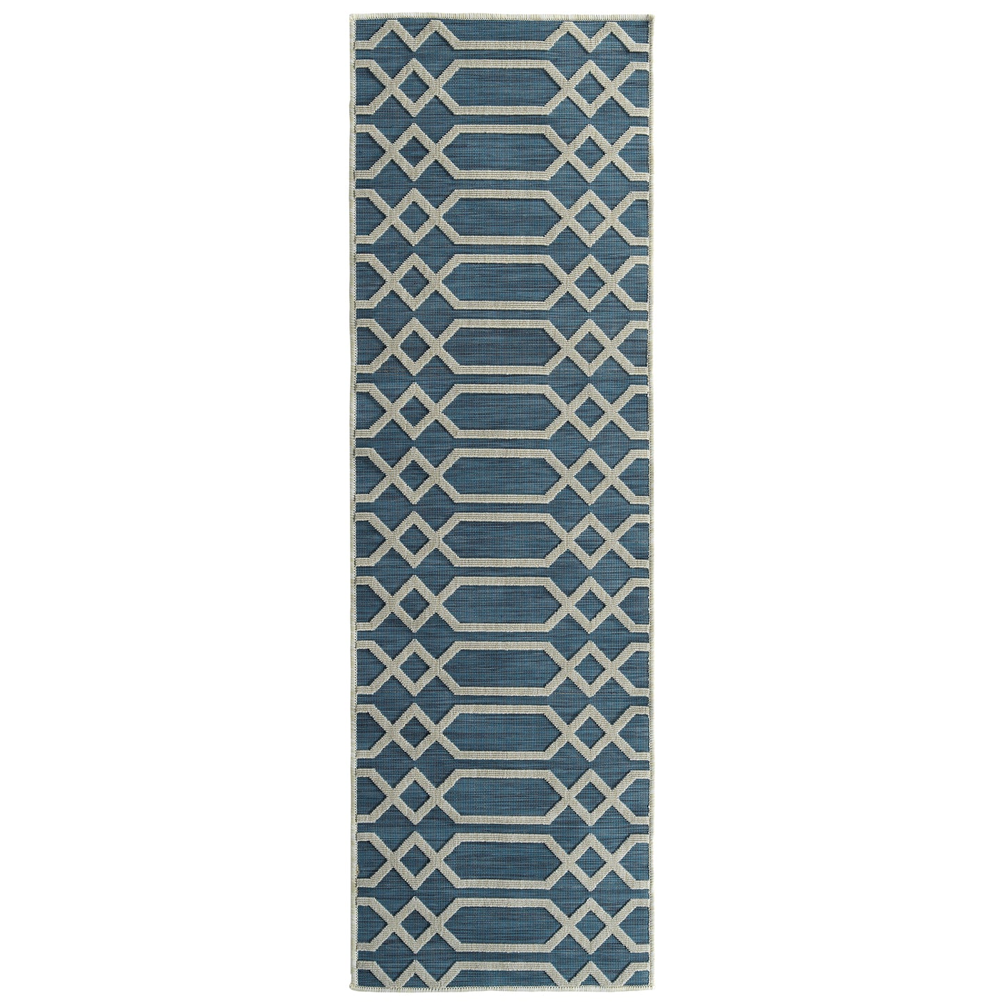 Kaleen Cove Collection COV06-17 Blue Runner 2' x 6'
