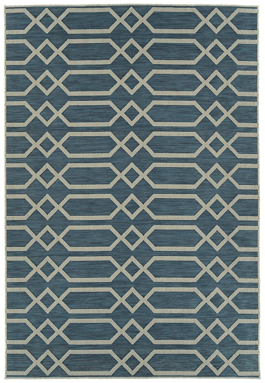 Kaleen Cove Collection COV06-17 Blue Area Rug 7'10" x 10'
