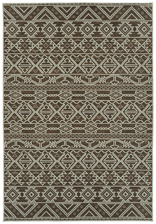 Kaleen Cove Collection Dark Chocolate Area Rug 7'10" x 10'