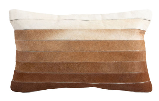 Cushion Cowhide Ombre Brown 12x20"