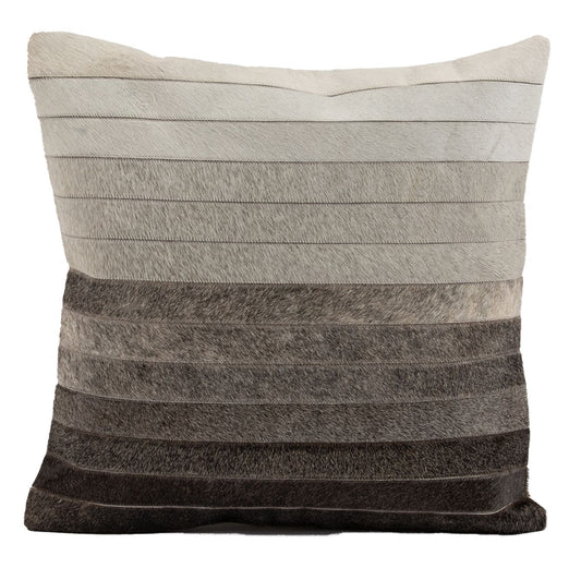 Cushion Cowhide Ombre Grey 20"