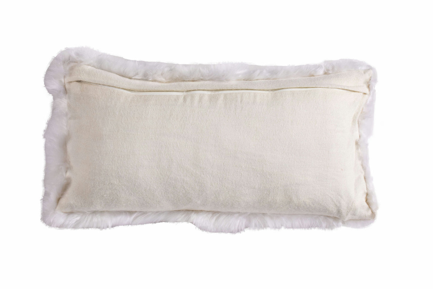 Cushion Alpaca / Woven Alpaca Back 13x24" White