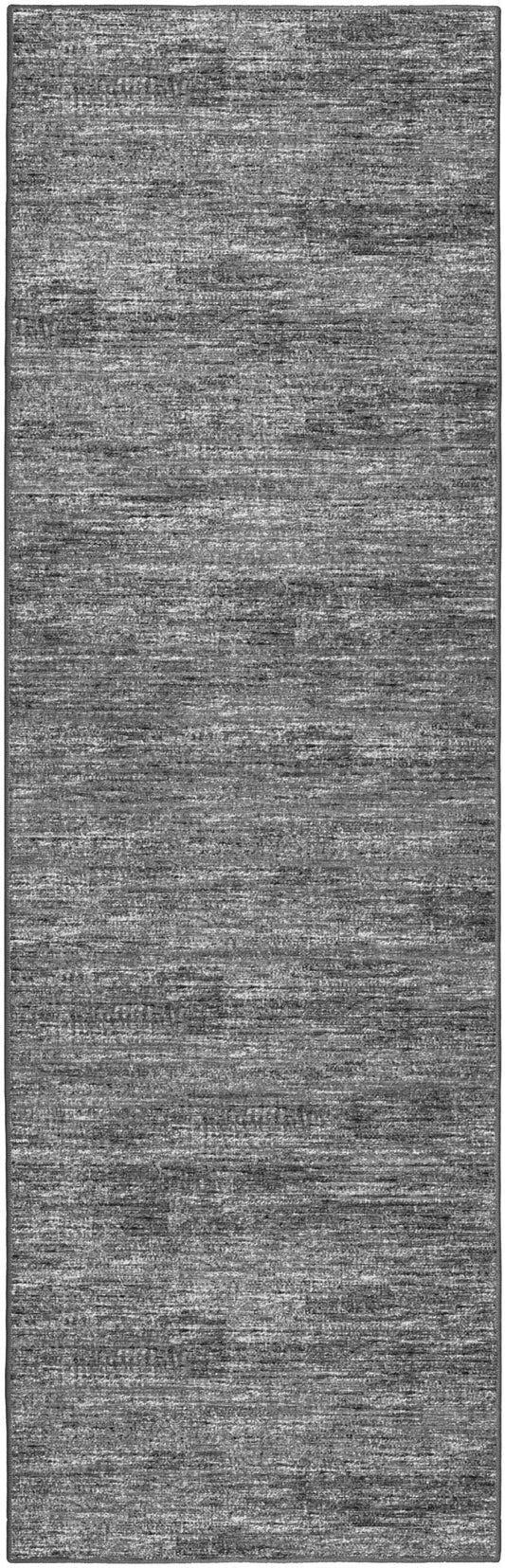 Ciara CR1 Charcoal 2'6" x 12' Runner Rug