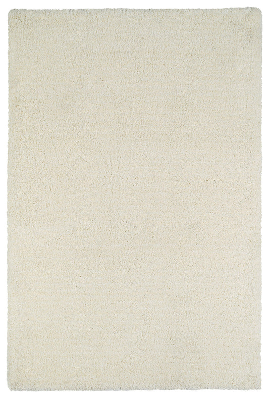 Kaleen Cotton Bloom Collection  White Area Rug 5' x 7'6"