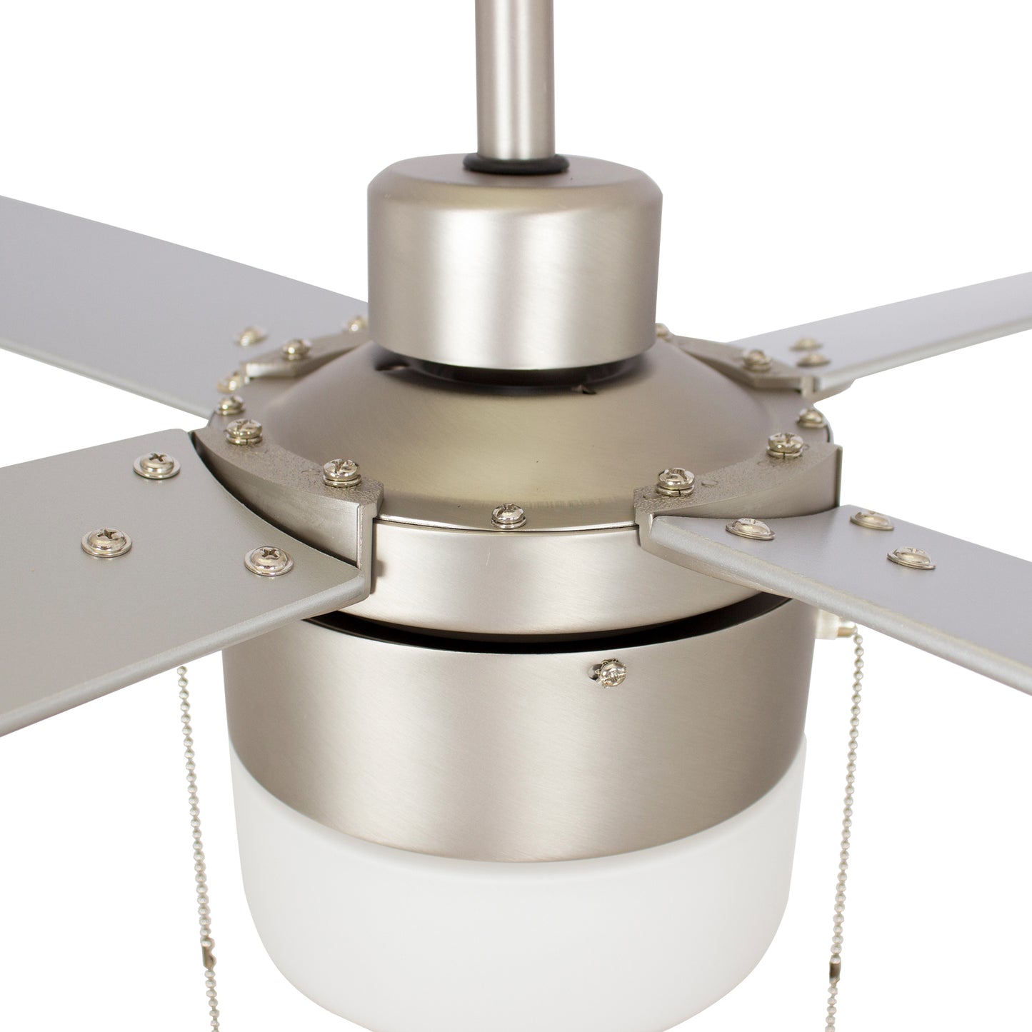 Amalfi 52 Inch 4-Blade Ceiling Fan With Pull Chain - Brushed Nickel/Silver